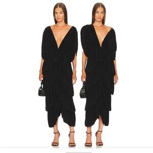 **NWT** Norma Kamali 5 Tiered Butterfly Gown